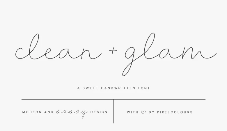 Clean and Glam Font
