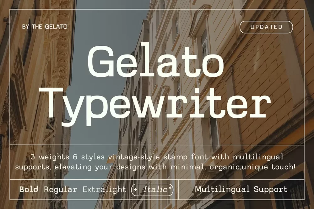 Gelato Typewriter Font