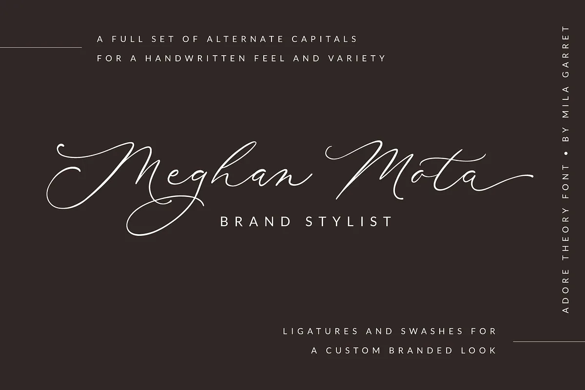 Adore Theory Font Free Download | Fontelement.com Adore Theory font style preview