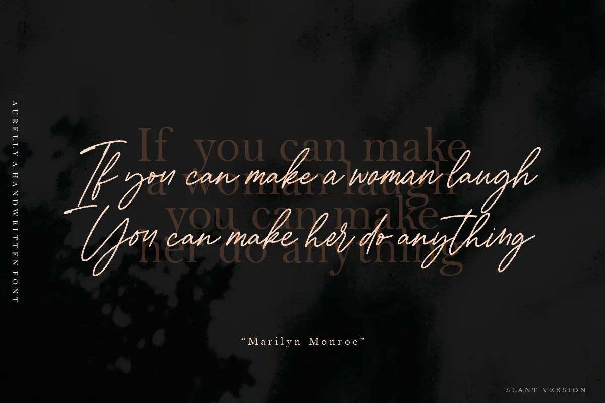 Aurelly Signature Font Free Download | Fontelement.com Aurelly Signature font used in a design mockup