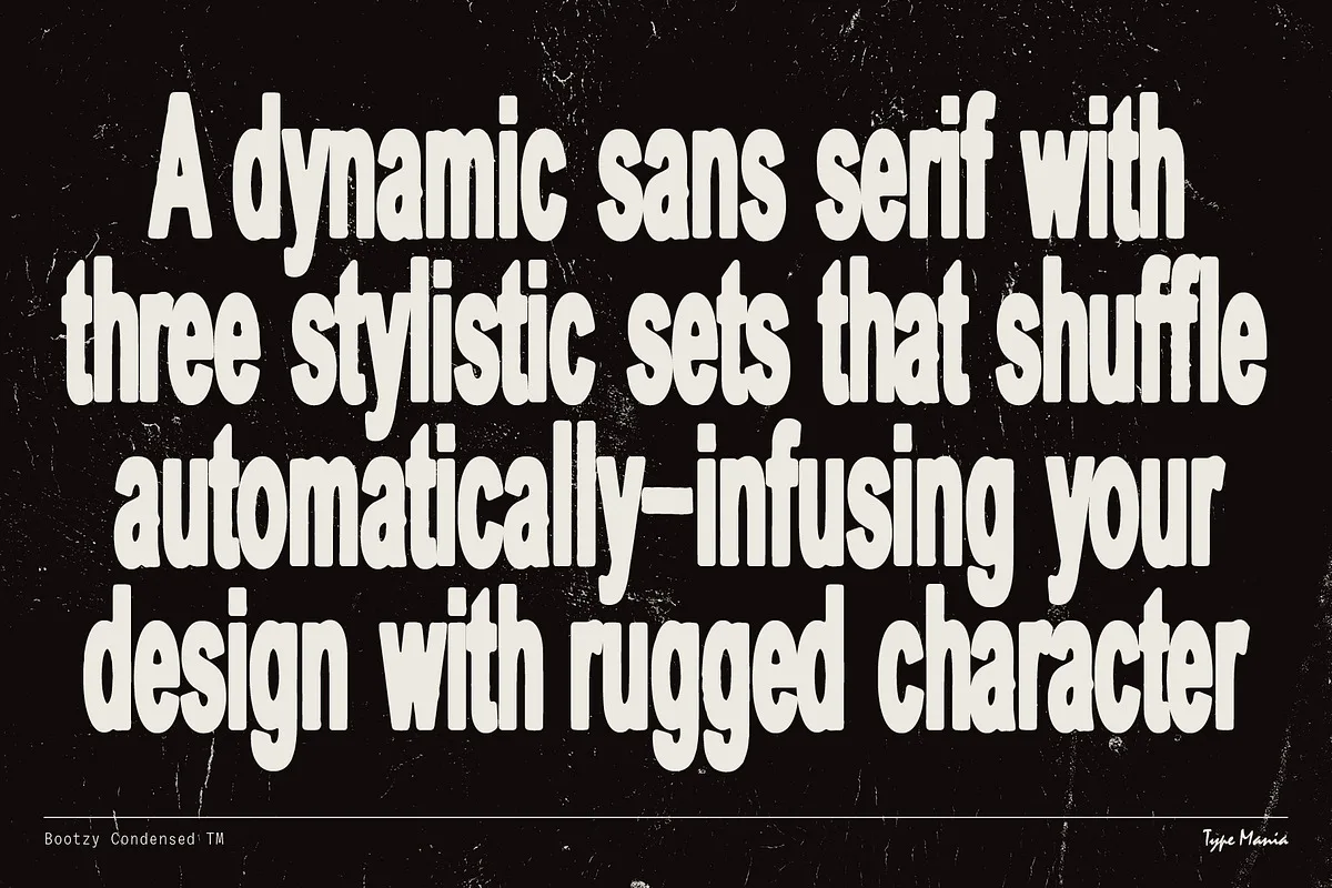 Bootzy Condensed Font Free Download | Fontelement.com Bootzy Condensed font style preview