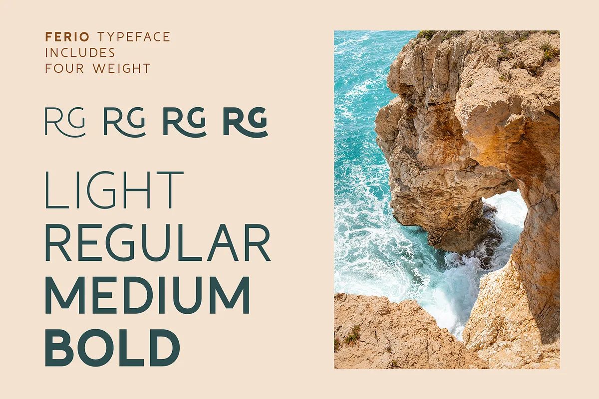 Ferio Font Free Download | Fontelement.com Ferio font preview — sample text