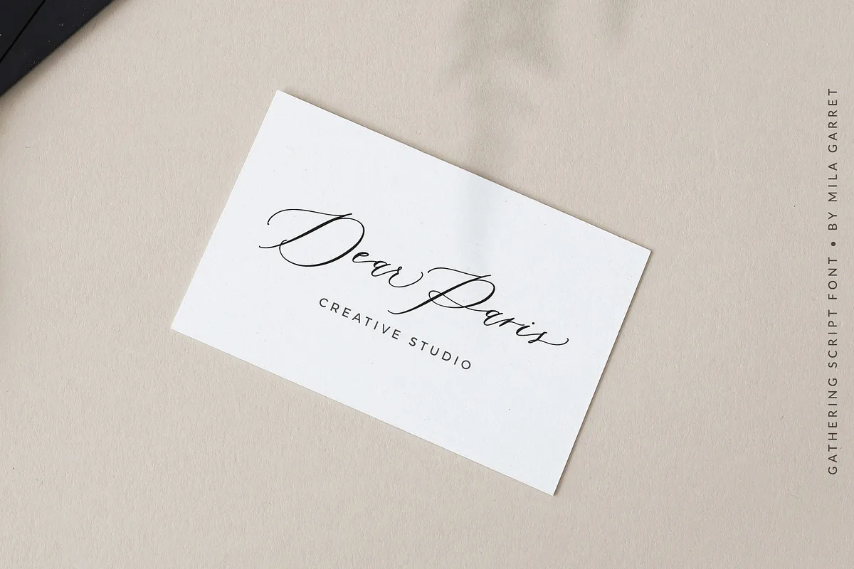Gathering Script font preview — sample text