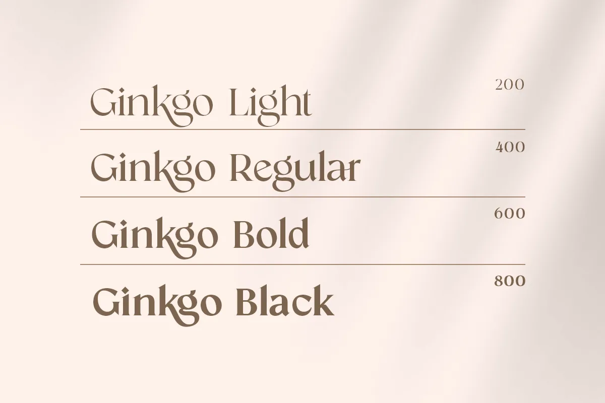 Ginkgo Font Free Download | Fontelement.com Ginkgo font preview — sample text