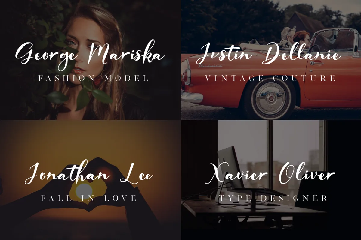 Giselle font style preview