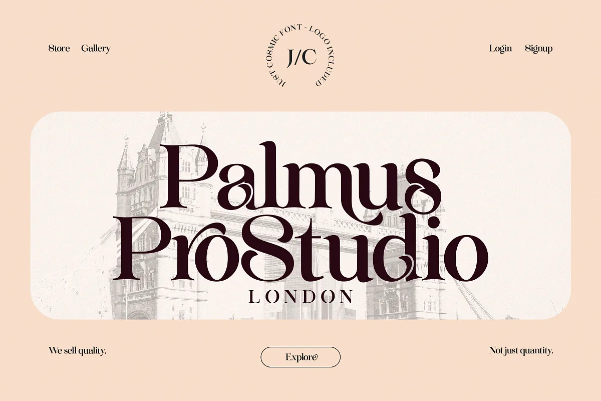 Just Cosmic font preview — sample text