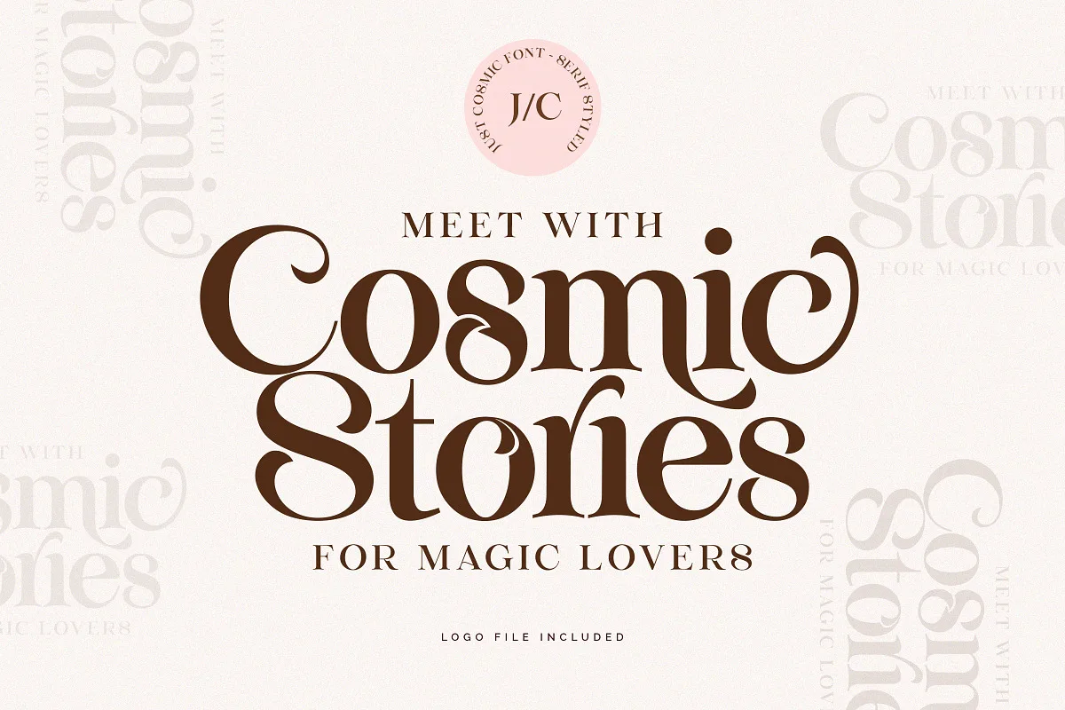 Just Cosmic font style preview