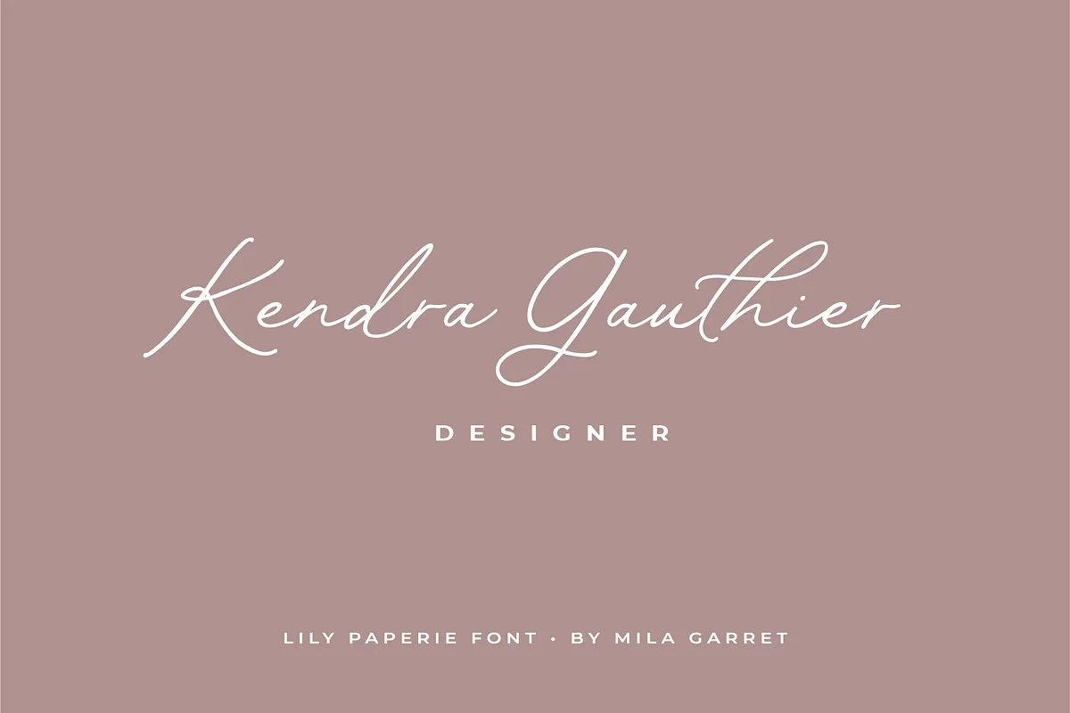 Lily Paperie font preview — sample text