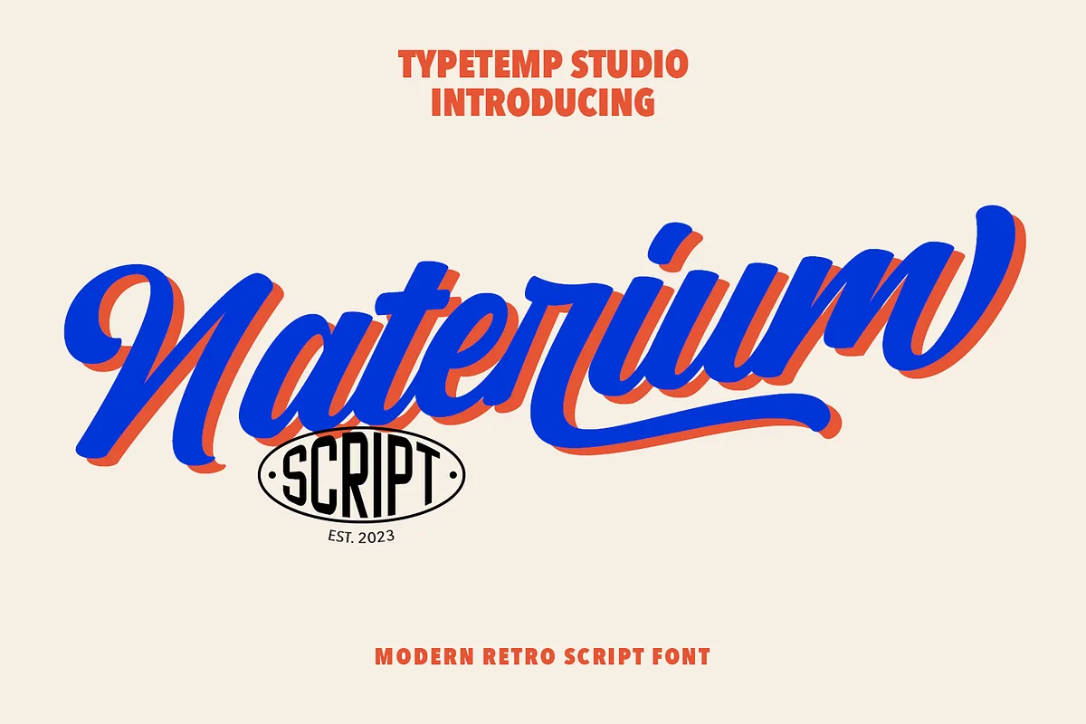 Naterium Font Free Download | Fontelement.com Naterium font used in a design mockup
