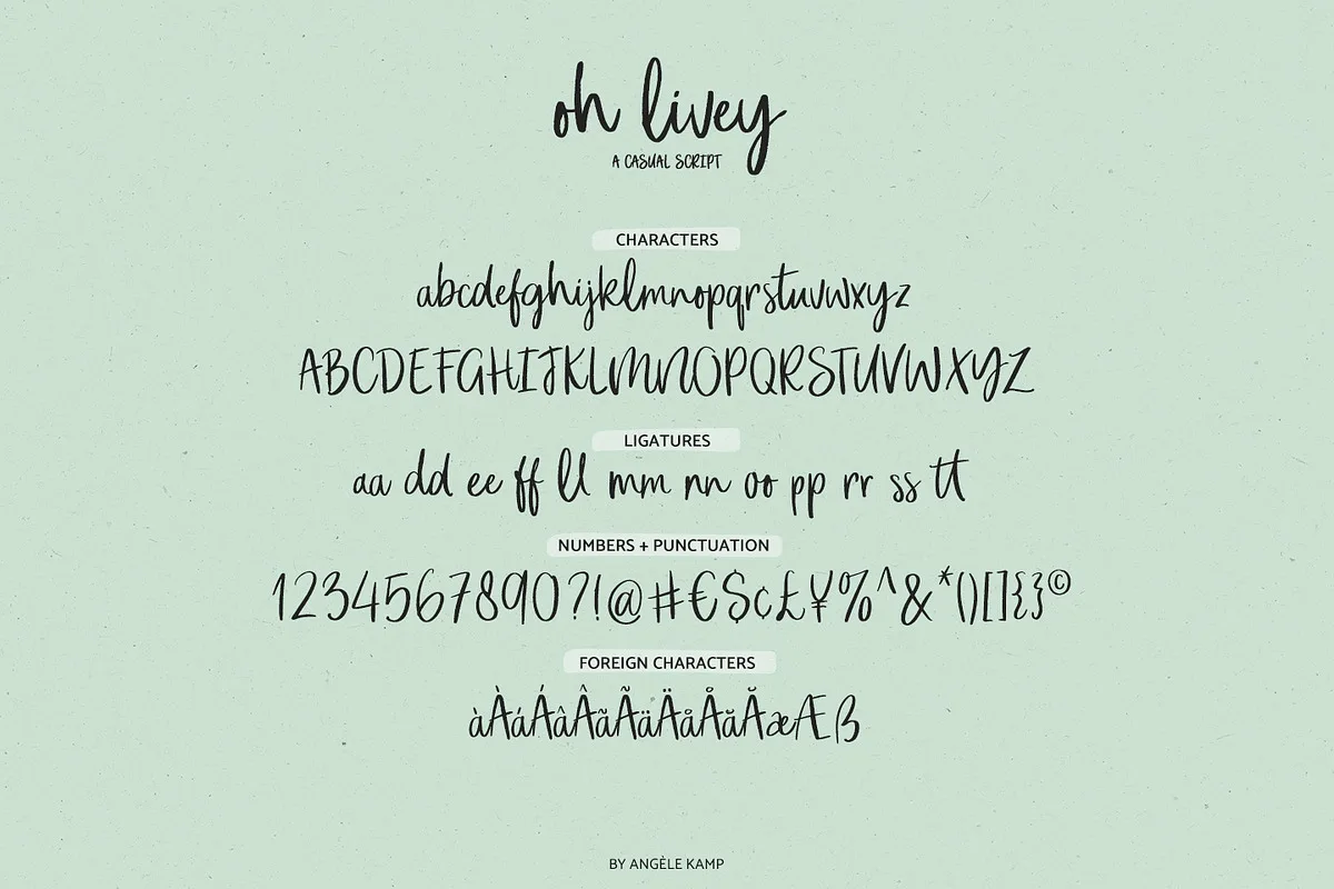 Oh Livey font style preview