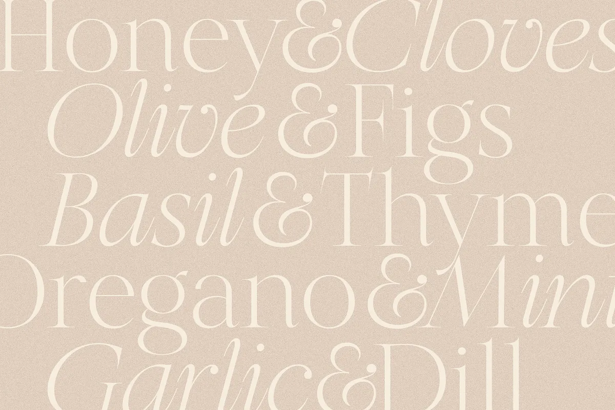 Olive and Figs font style preview