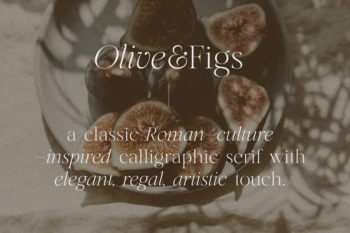 Olive and Figs font detail preview