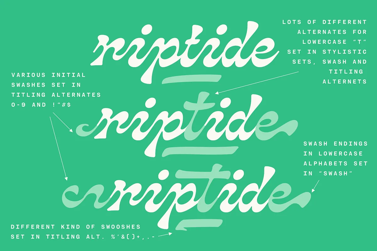 Pacific Coast font style preview