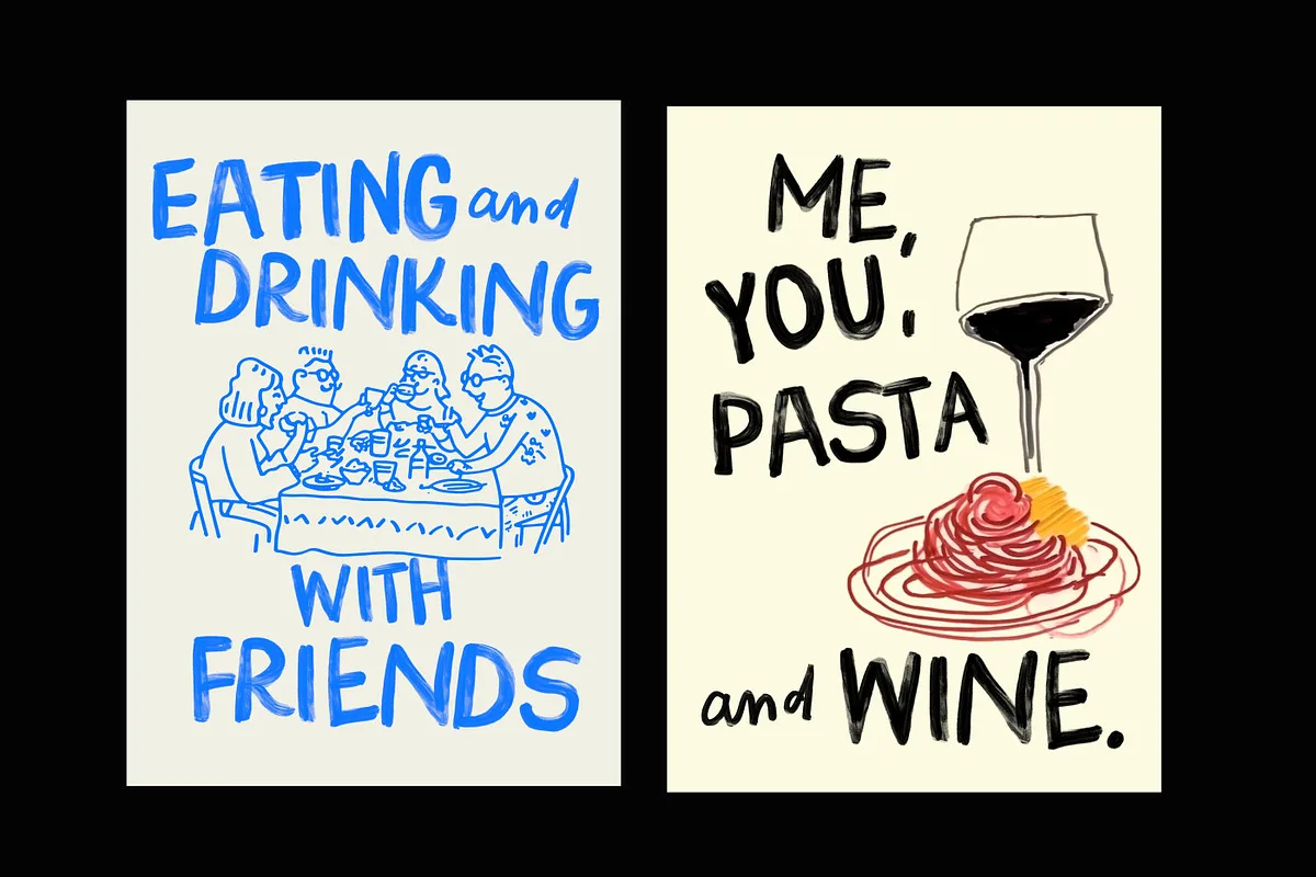 Pasta and Wine font alphabet, numbers and glyphs