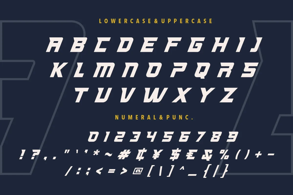 Raven font style preview