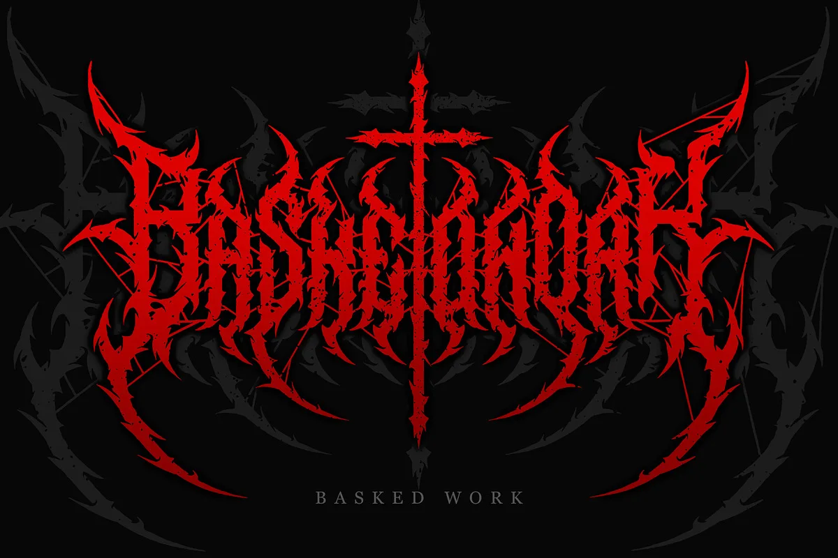 Sabersong font alphabet, numbers and glyphs