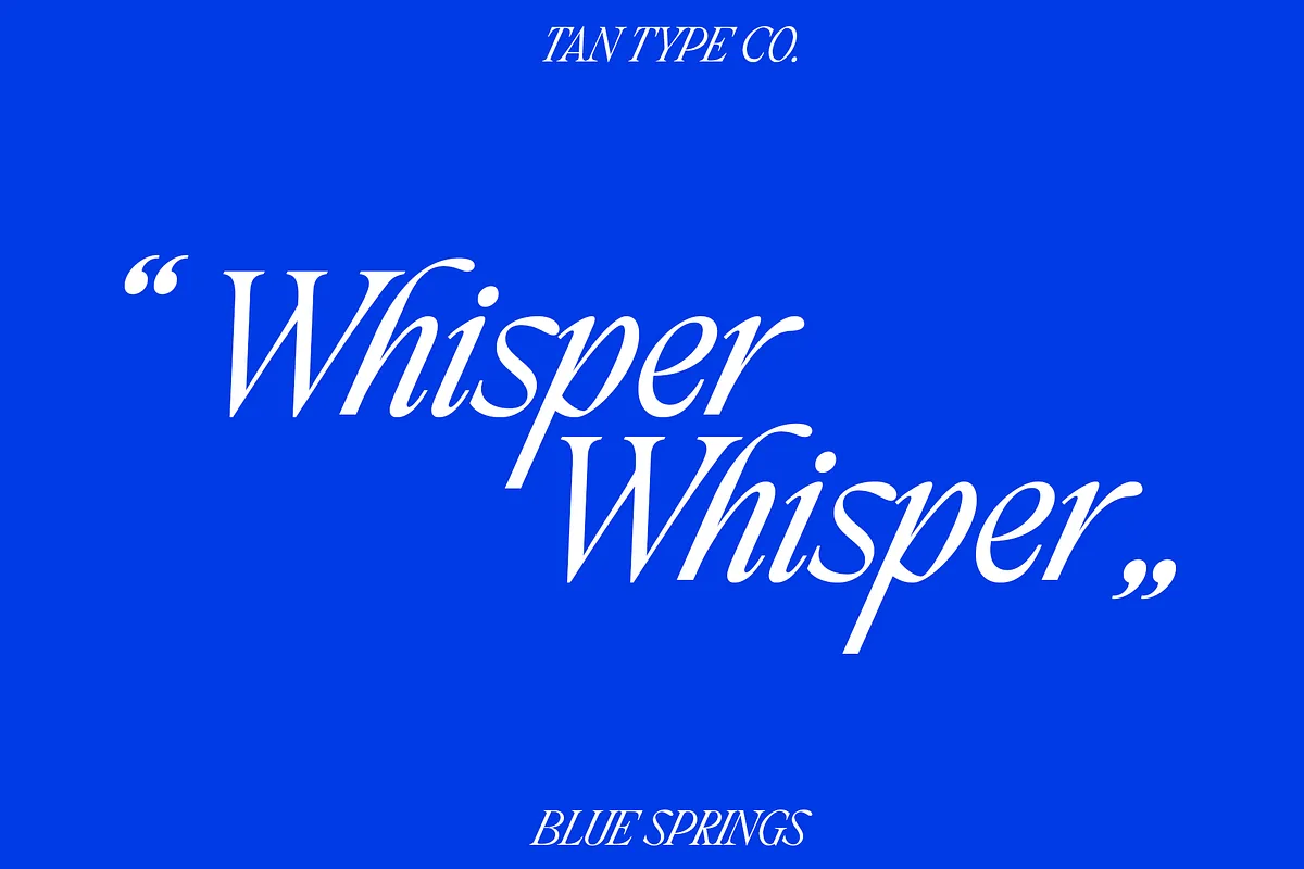 TAN – BLUE SPRINGS font style preview