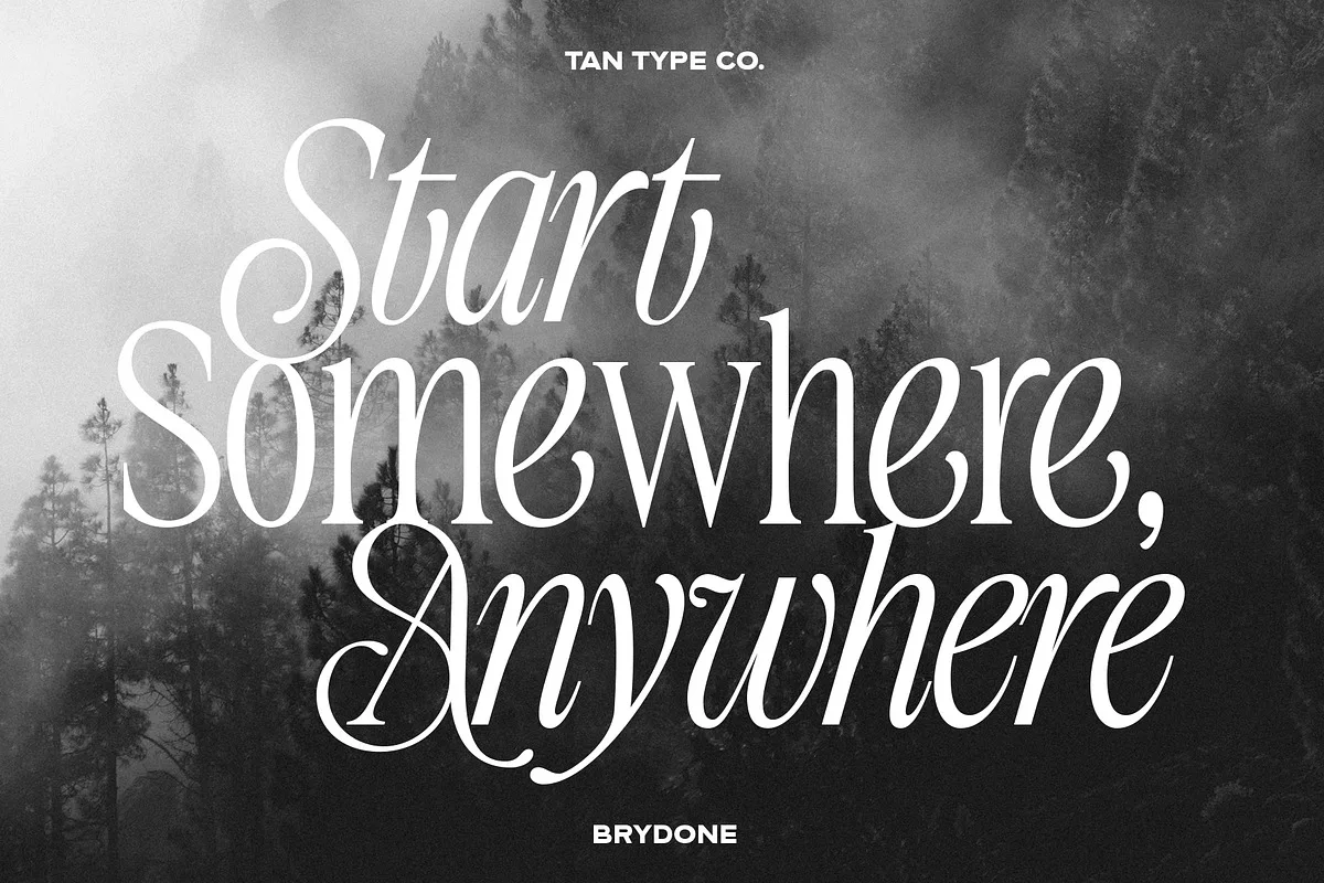TAN – BRYDONE font style preview