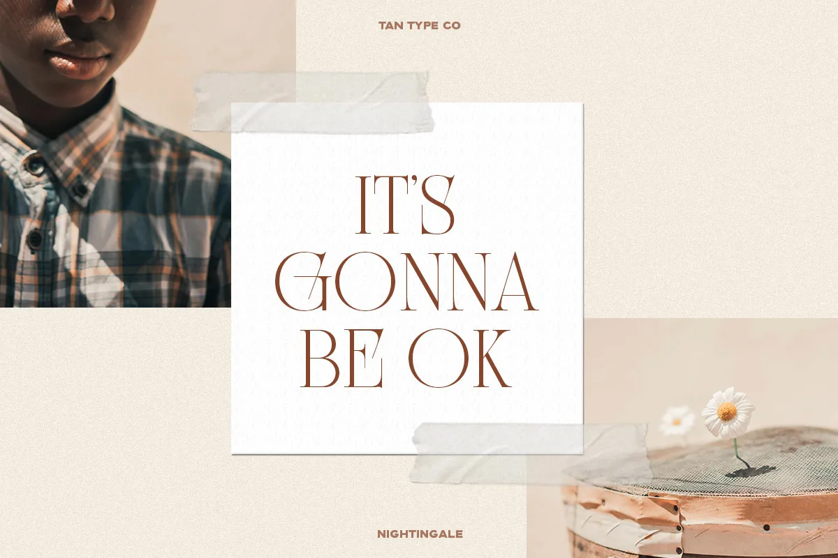 Tan Nightingale Font Free Download | Fontelement.com Tan Nightingale font style preview