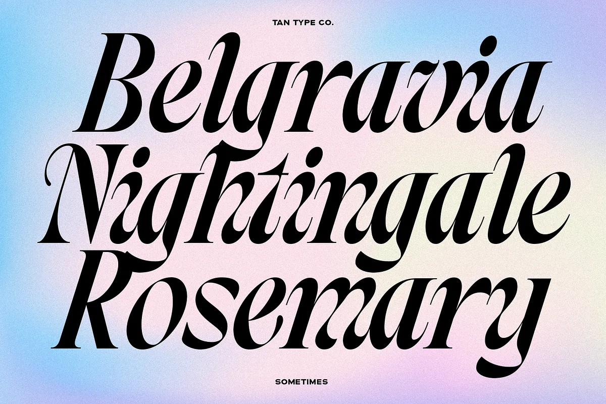 Tan – Sometimes font preview — sample text