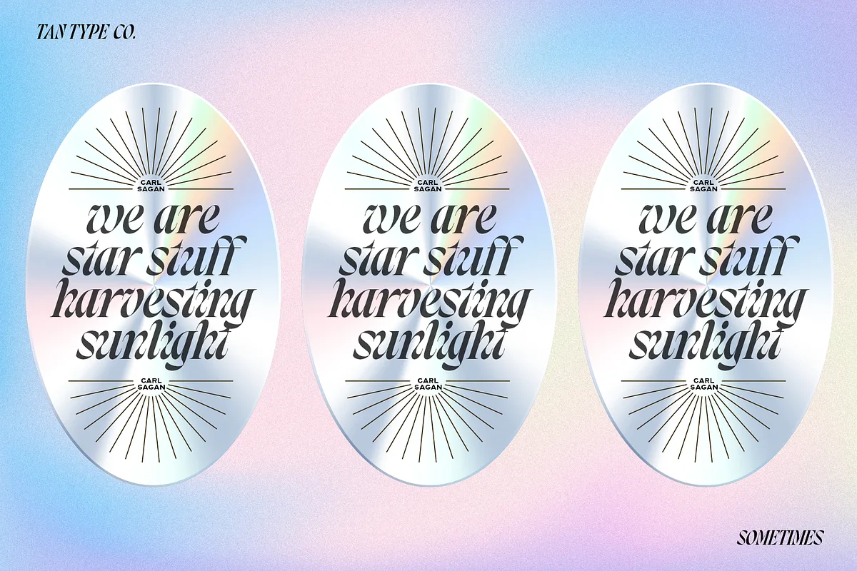 Tan – Sometimes font style preview