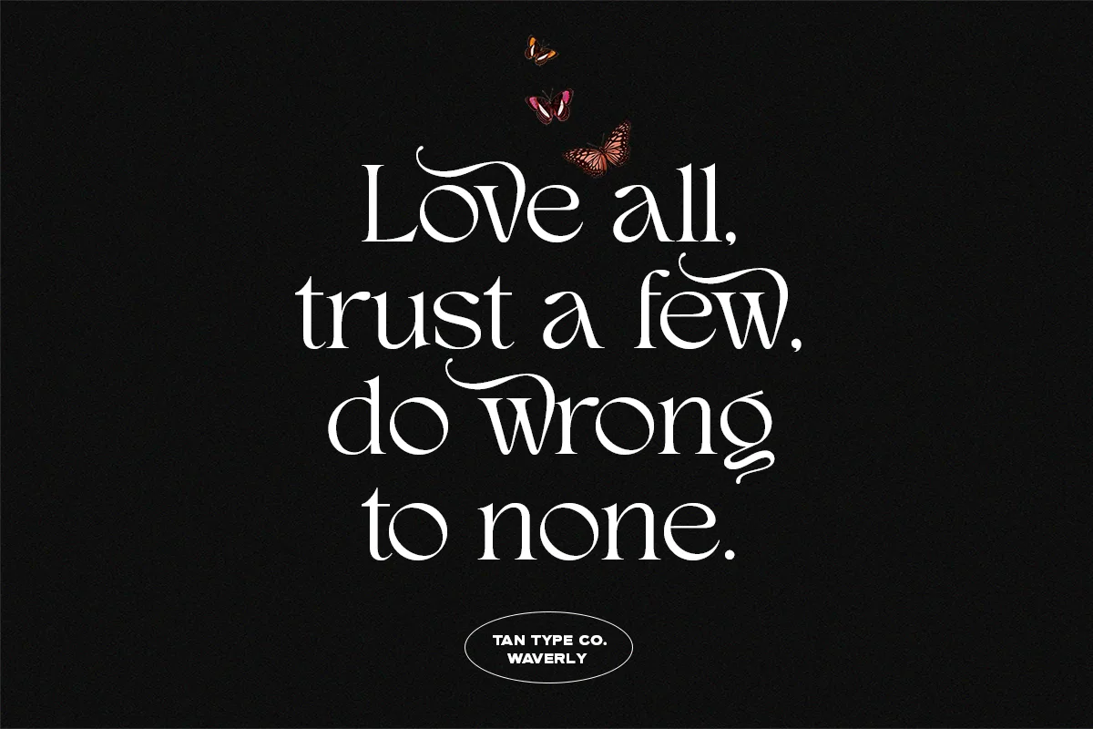 Tan – Waverly Font Free Download | Fontelement.com Tan – Waverly font style preview